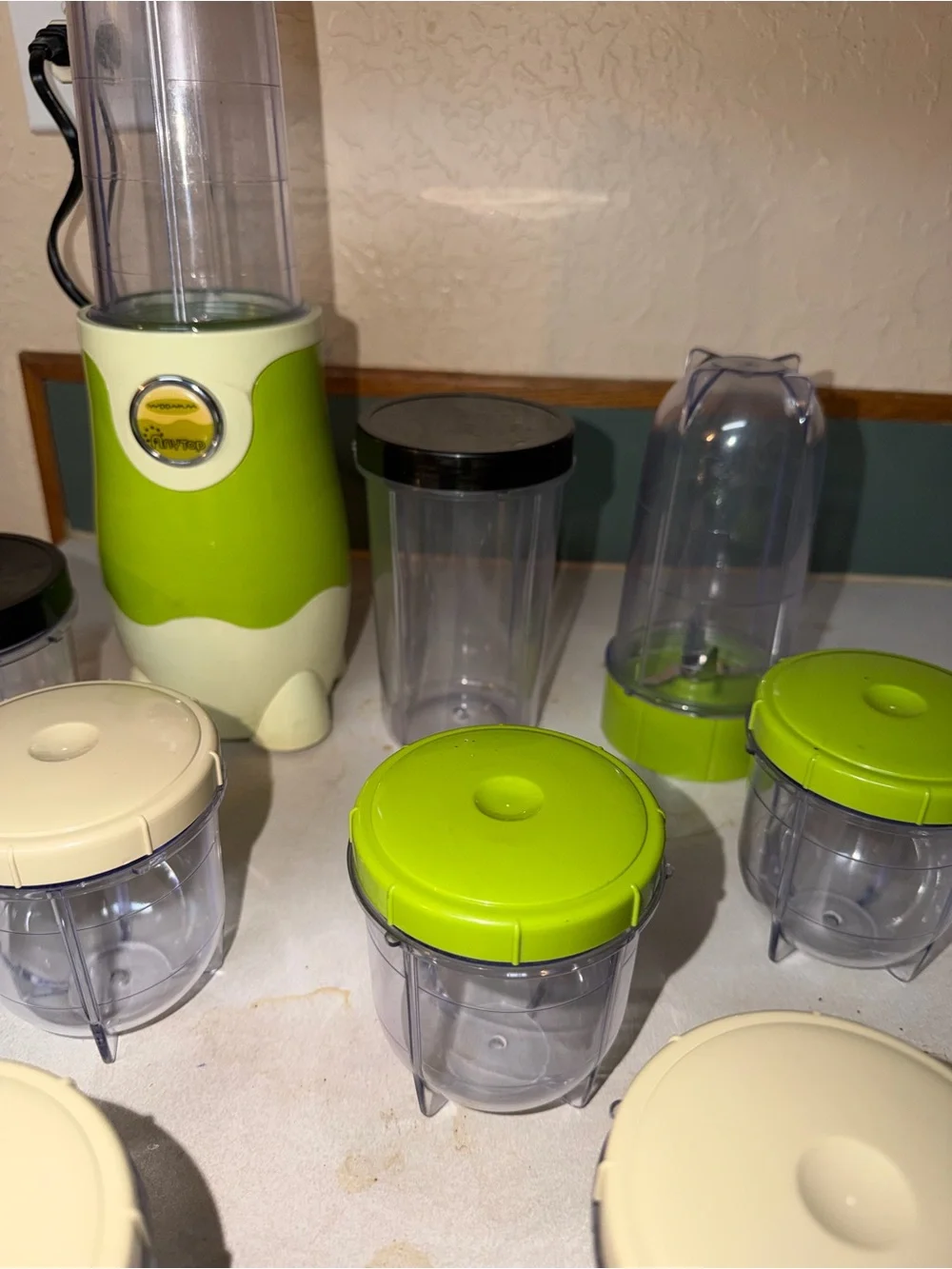 Vintage Woowon AnyTop WM-500 Food Processor Chopper Set Korea 2005 NOS Unused